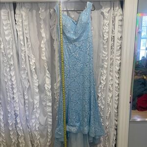 La Femme Light Blue Prom Dress NWT
